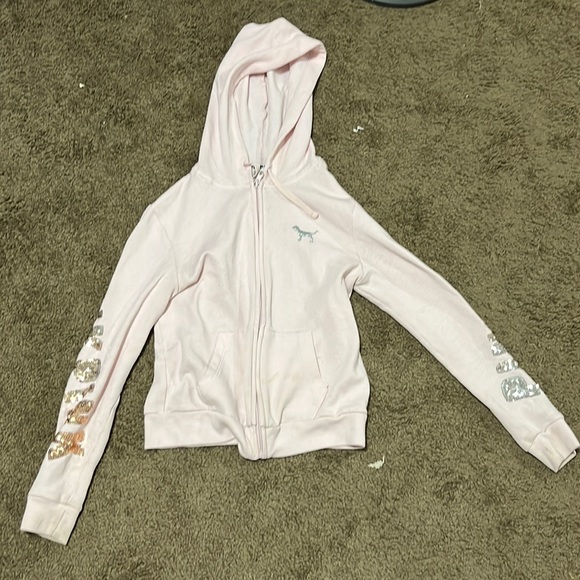 Pink jacket with sequence. Size women’s XS. - Picture 1 of 4